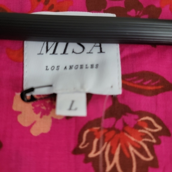 MISA Ysabel Printed V-Neck Maxi Dress size L NWT - Picture 6 of 10